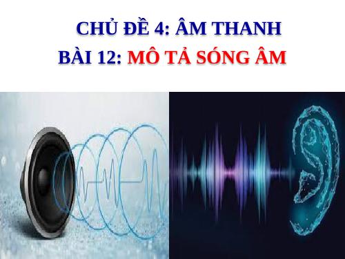Chủ đề 4. ÂM THANH